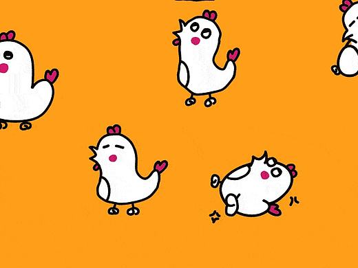 一只呆比鸡表情包