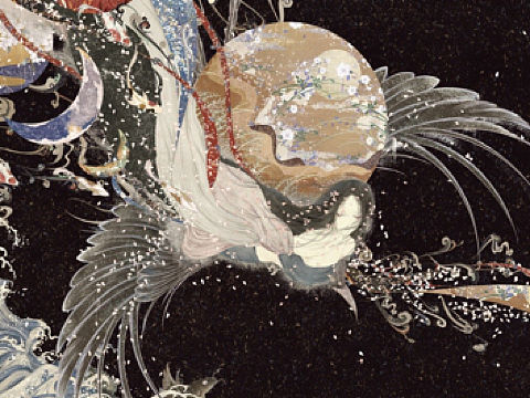 山海经主题·精卫填海插画