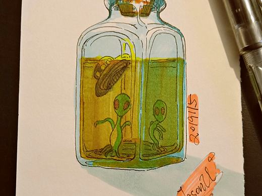 《威士忌中的👽》（个人主页-ZNDA0OTI4ODA=） - 新锐潮流插画 - 站酷设计师不尬聊男孩原创素材 - 站酷ZCOOL
