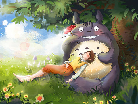 女孩儿和龙猫