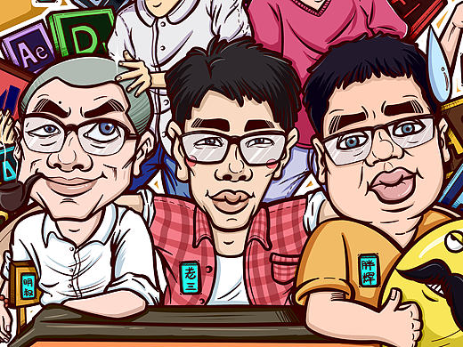 漫畫肖像（個人主頁-ZMTY4MjAwNzY=） - 商業(yè)插畫 - 站酷設(shè)計師蕩平農(nóng)村藝術(shù)家原創(chuàng)素材 - 站酷ZCOOL