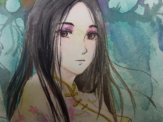 一人之下 宝儿姐二创与临摹 水彩步骤教程