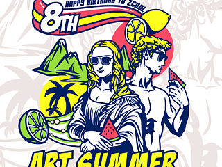 蒙娜丽莎与大卫的夏天【站酷八周年纪念TEE】