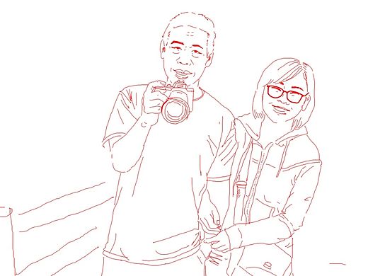 ps+sai 简单插画真人转漫画  