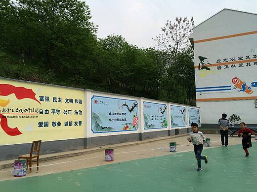 霍邱校园文化墙彩绘  霍邱墙绘  霍邱校园文化墙手绘  霍邱文化墙设计  六安非鱼墙绘  六安非鱼彩