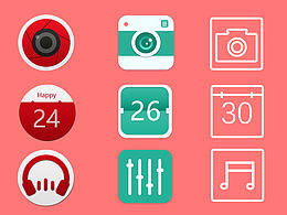 图标-小清晰-萝卜、相机、日历