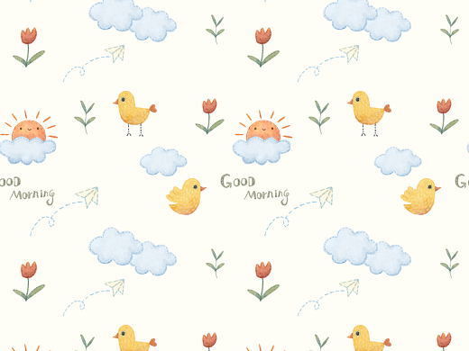 小清新产品图案设计-四方连续图