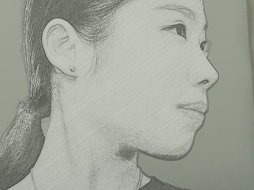 ps商业人像美女丹色舞蹈工作室海报 手绘素描铅笔画