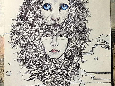 手绘插画《狮子座男友》