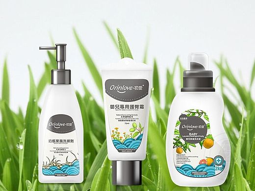 初爱--婴童洗护用品包装设计--在水一方品牌策划