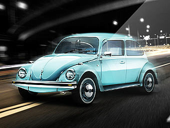 PS手绘- 甲壳虫汽车