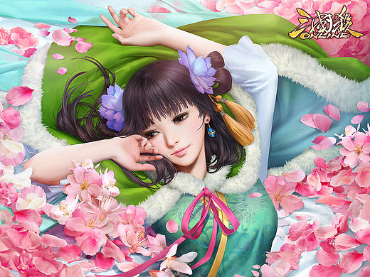 为游戏《三国杀》创作的插图作品
