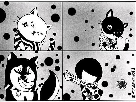 《秋膘正肥之家》系列黑白四格（不定期更新）