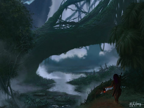 原画场景 #科幻丛林#