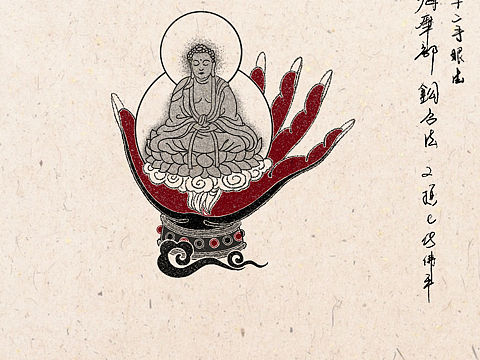 四十二手眼法（個人主頁-ZNDk5MjI2NDg=） - 繪畫 - 站酷設計師TOHOINK原創(chuàng)素材 - 站酷ZCOOL