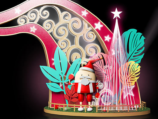 开业装饰#商业美陈#圣诞树