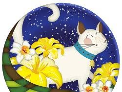 猫系列插画设计#猫图腾/猫之花系列