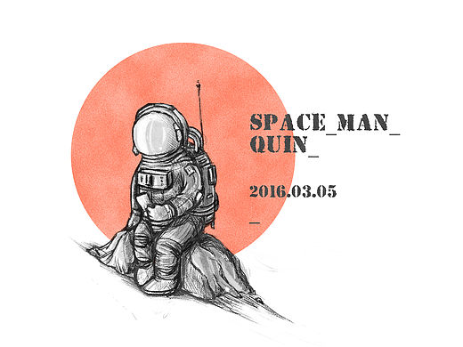 【Quin原创】Space man、（个人主页-ZMTUzMDMxMzI=） - 新锐潮流插画 - 站酷设计师Quin陳滚滚原创素材 - 站酷ZCOOL