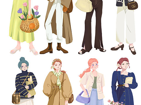 2021人物插画总结（个人主页-ZNTY5NzYwNDg=） - 商业插画 - 站酷设计师飞飞哥老倌原创素材 - 站酷ZCOOL