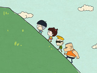 小明系列漫画——爬山