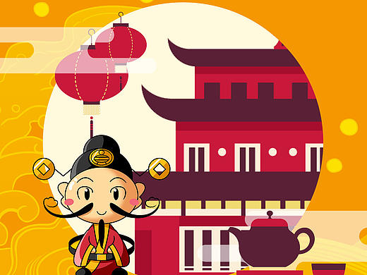 金融理财网站Q版人物设计