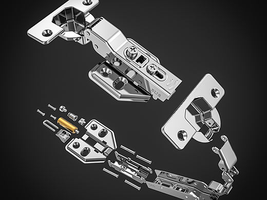 橱柜铰链 三维效果