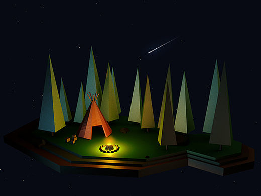 C4D low poly 小练习