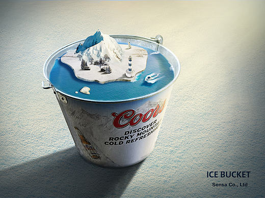 冰桶合成海报（个人主页-ZMjE2ODY0MDQ=） - 海报 - 站酷设计师唯致创意工作室原创素材 - 站酷ZCOOL