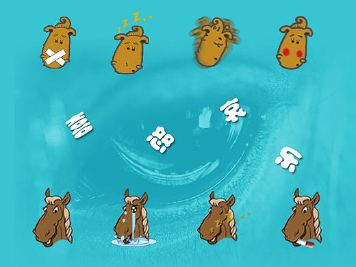 手绘马的表情（个人主页-ZMjA1NDM0MzI=） - 图标 - 站酷设计师DAVISWY原创素材 - 站酷ZCOOL