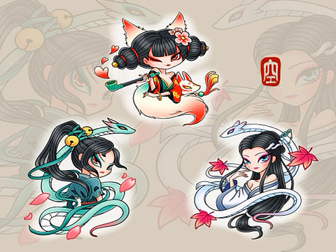 白蛇：青蛇劫起Q版手绘