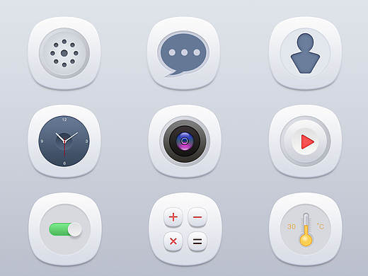 飘渺_轻拟物（个人主页-ZMTc3MDAwODg=） - 图标 - 站酷设计师拍拍皮卡原创素材 - 站酷ZCOOL