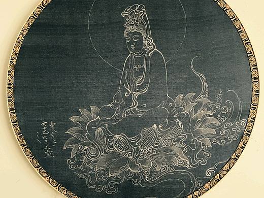 徒手银粉敬绘观音菩萨
