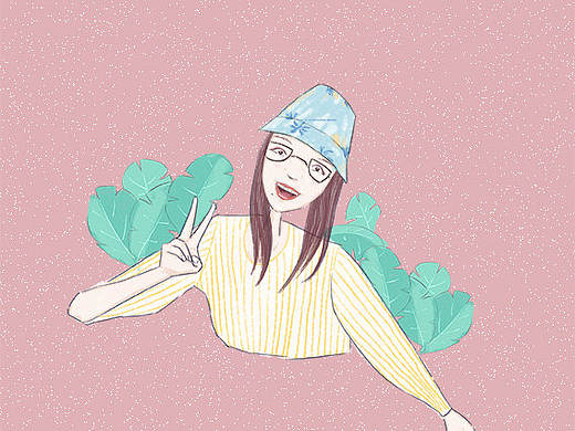 你好，少女 2（个人主页-ZMzMxOTAzMjQ=） - 新锐潮流插画 - 站酷设计师田桂叽原创素材 - 站酷ZCOOL