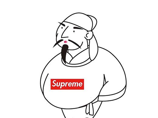 最近好像兴万物supreme…