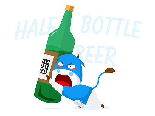 公司卡通形象铁小牛