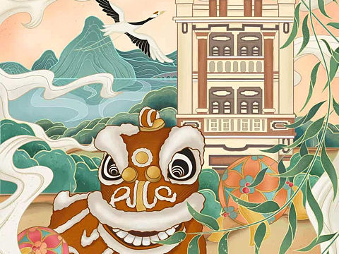 岭南文创插画