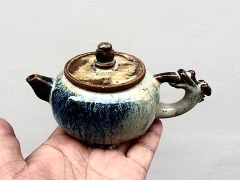 钧瓷壶手工造