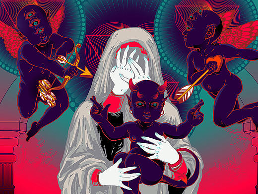 圣母和小天使illustration-evil boys