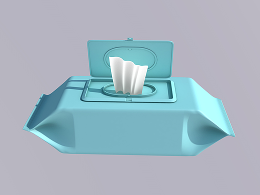 湿巾C4D建模 渲染