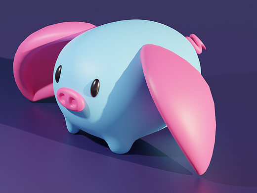 Blender打卡二  小猪猪 