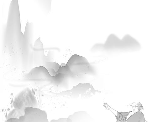 白酒包装盒插画