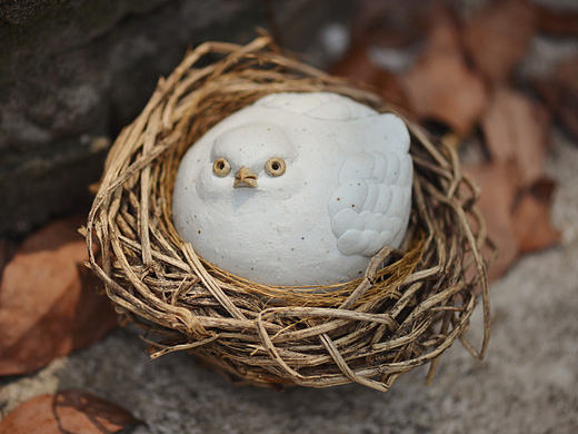 招福鸟胖鸟 陶瓷动物雕塑原创设计