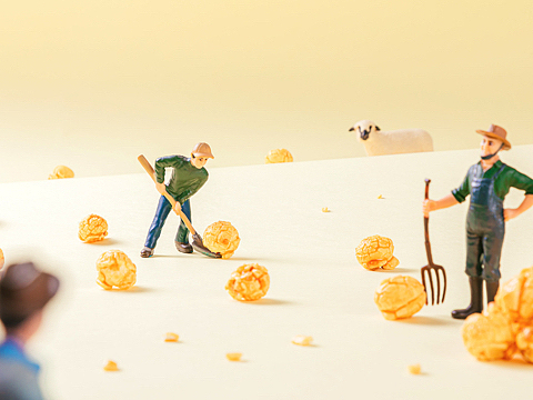 爆米花微距小人摄影/电商零食产品拍摄