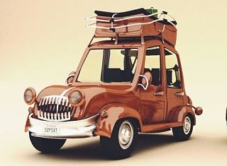 3D练习，卡通小汽车