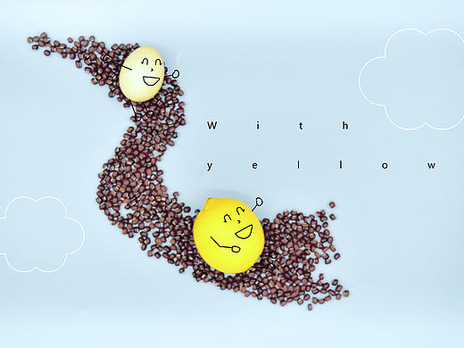 with yellow