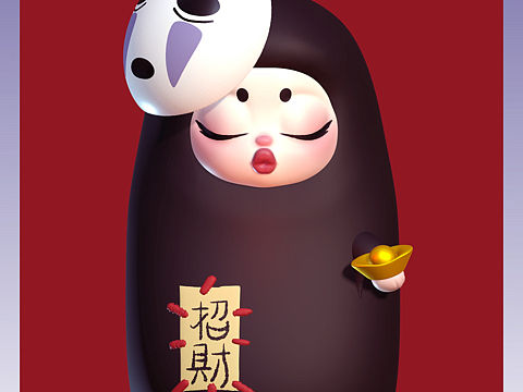 Aliya潮玩千与千寻系列之无脸男（个人主页-ZNjEzNDYwNjA=） - 动画/影视 - 站酷设计师千木万林亿森森原创素材 - 站酷ZCOOL