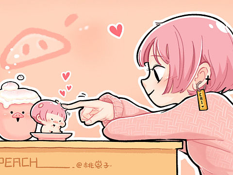 🍑猪猪女孩.桃居居 新年系列表情🍑