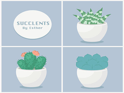 小植物（个人主页-ZMjQyNTA0ODQ=） - 商业插画 - 站酷设计师S_Esther原创素材 - 站酷ZCOOL