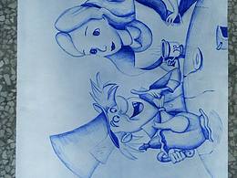 《爱丽丝梦游仙境》  动画插图设计