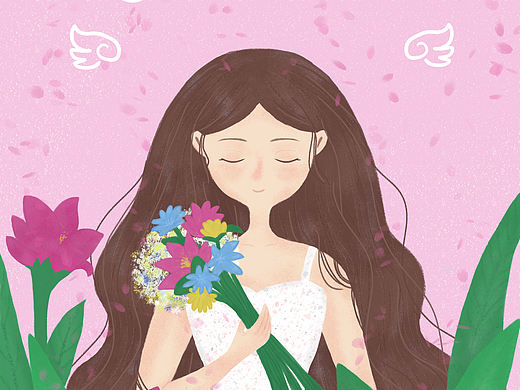 原创插画|妇女节、女生节快乐呀